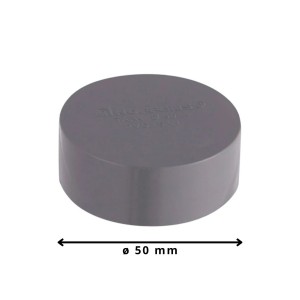 TAPA TUBO CEM PVC SANITARIO GRIS 50 MM