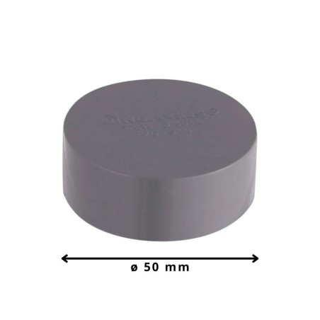 TAPA TUBO CEM PVC SANITARIO GRIS 50 MM