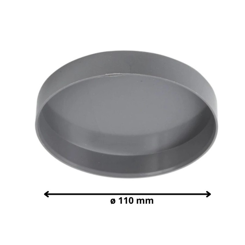 TAPA TUBO CEM PVC SANITARIO GRIS 110 MM
