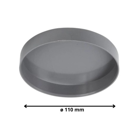 TAPA TUBO CEM PVC SANITARIO GRIS 110 MM