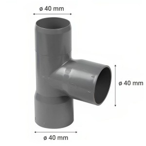 TEE PVC CEM SANITARIO 40 MM