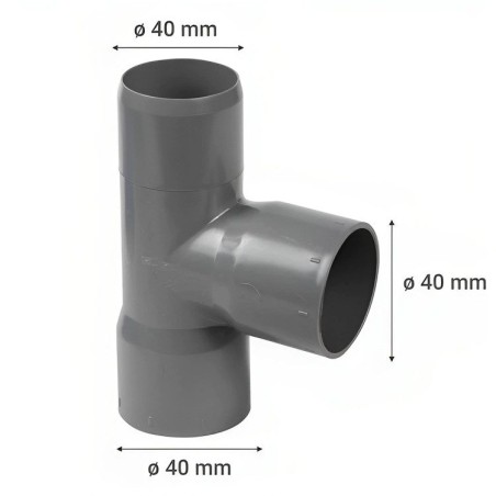 TEE PVC CEM SANITARIO 40 MM
