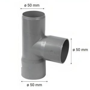 TEE PVC CEM SANITARIO 50 MM