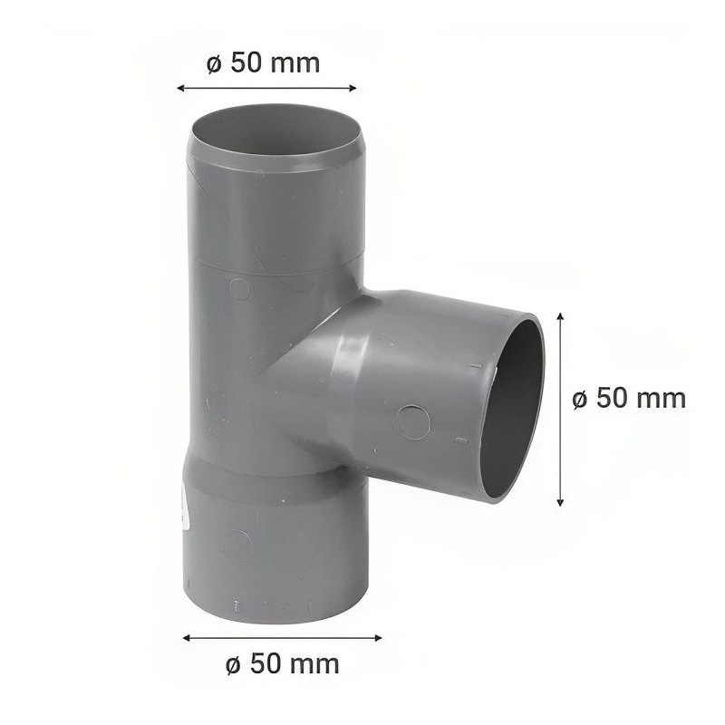 TEE PVC CEM SANITARIO 50 MM