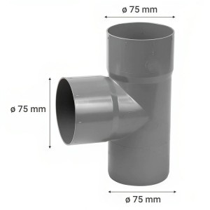 TEE PVC CEM SANITARIO 75 MM