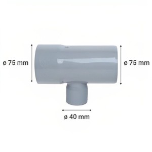TEE PVC CEM REDUCCION SANITARIO 75X 40 MM