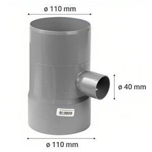 TEE PVC CEM REDUCCION SANITARIO 110X 40 MM