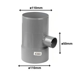 TEE PVC CEM REDUCCION SANITARIO 110X 50 MM