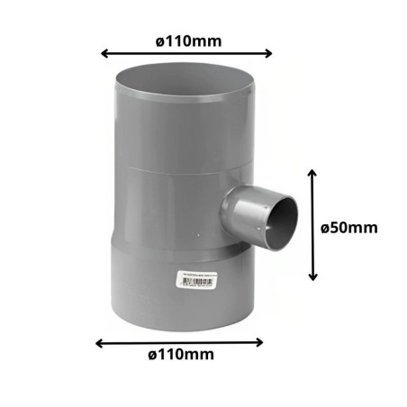 TEE PVC CEM REDUCCION SANITARIO 110X 50 MM