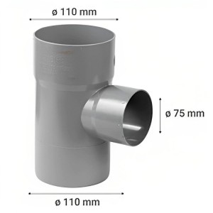 TEE PVC CEM REDUCCION SANITARIO 110X 75 MM