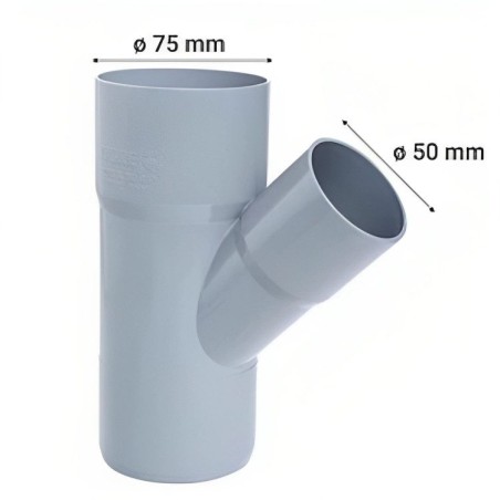 VEE REDUCCION CEM PVC SANITARIO 75X50 MM