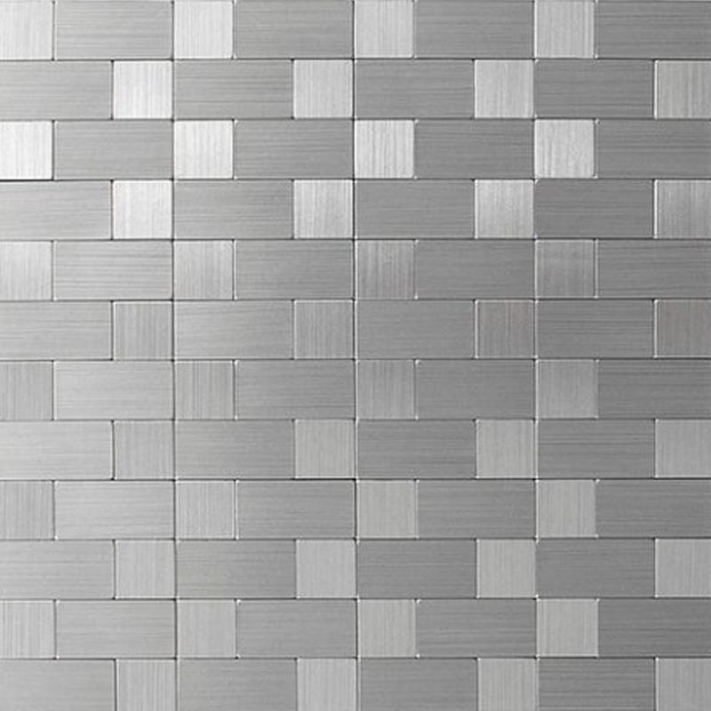 Listel Mosaico Alum Autoad Plata Rectangular