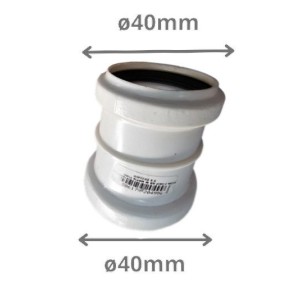 COPLA PVC SANITARIO BLANCO C/GOMA 40 MM 20498