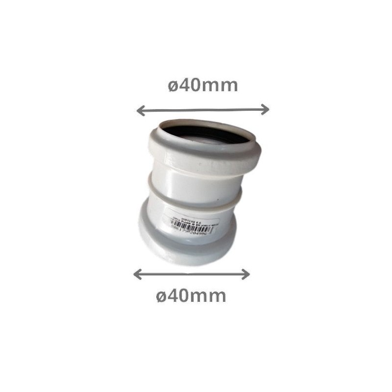 COPLA PVC SANITARIO BLANCO C/GOMA 40 MM 20498