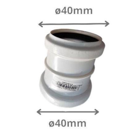 COPLA PVC SANITARIO BLANCO C/GOMA 40 MM 20498