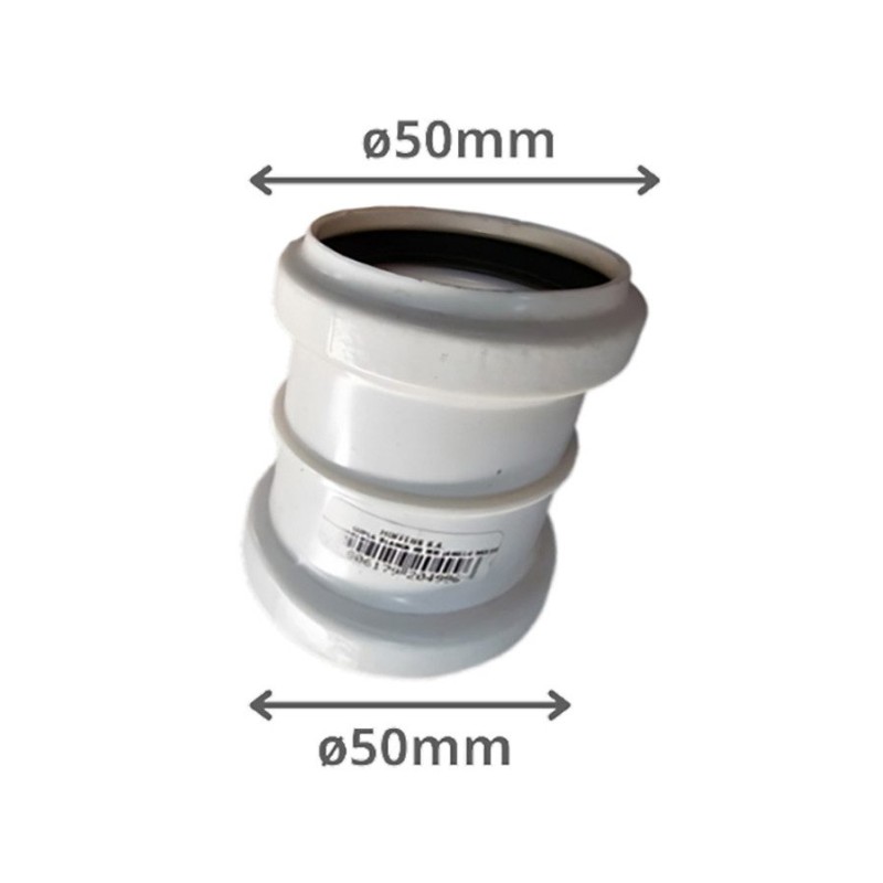 COPLA PVC SANITARIO BLANCO C/GOMA 50 MM 20499