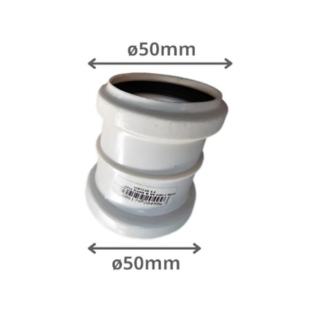 COPLA PVC SANITARIO BLANCO C/GOMA 50 MM 20499
