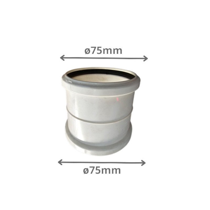 COPLA PVC SANITARIO BLANCO C/GOMA 75 MM 20500