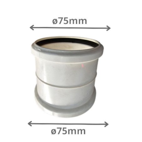 COPLA PVC SANITARIO BLANCO C/GOMA 75 MM 20500