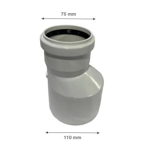 REDUCCION PVC SANIT BLANCO CON GOMA 110X 75