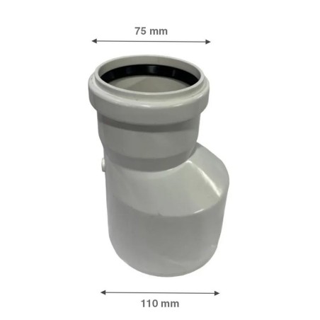 REDUCCION PVC SANIT BLANCO CON GOMA 110X 75