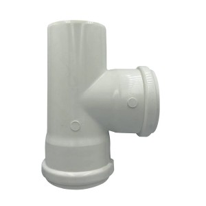 TEE PVC SANITARIO BLANCO C/GOMA 50 MM
