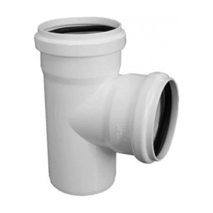 TEE PVC SANITARIO BLANCO C/GOMA 75 MM