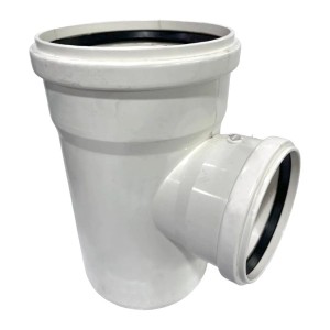 TEE PVC SANITARIO BLANCO C/GOMA 110 MM