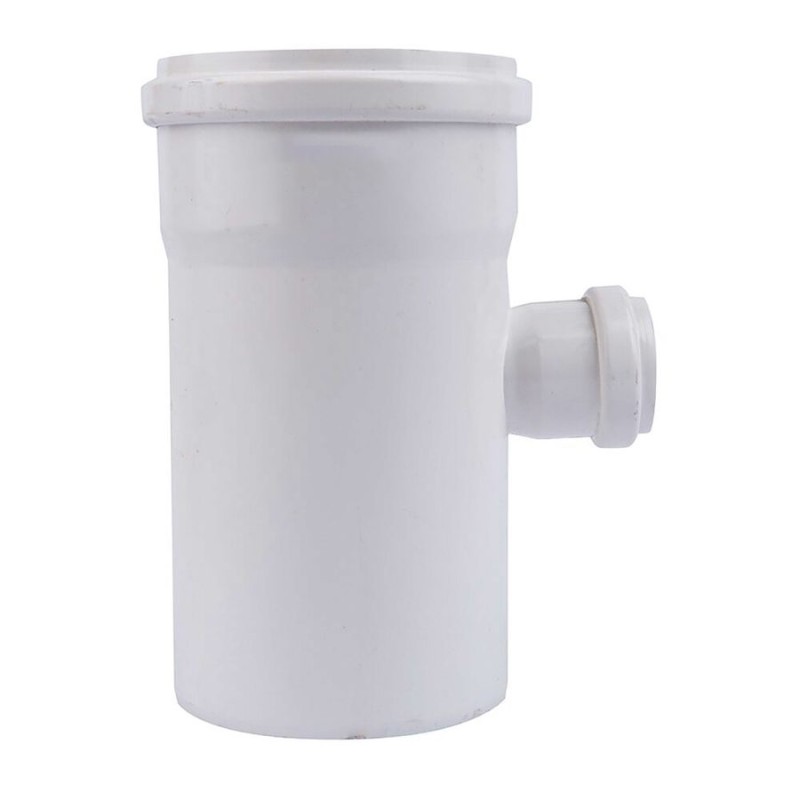 TEE PVC REDUCCION SANITARIO BLANCA C/GOMA 110X40