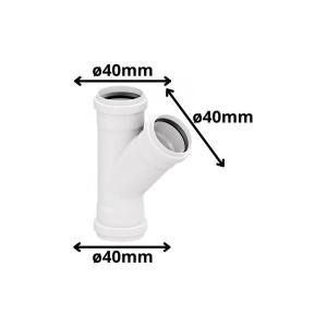 VEE PVC SANITARIO BLANCO CON GOMA 40 MM