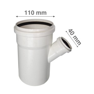 VEE REDUCCION PVC SANIT BLANCO CON GOMA 110 X 40