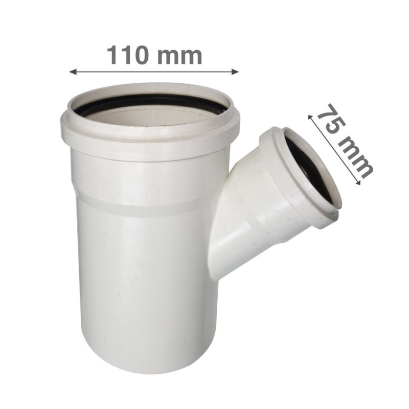 VEE REDUCCION PVC SANIT BLANCO CON GOMA 110 X 75