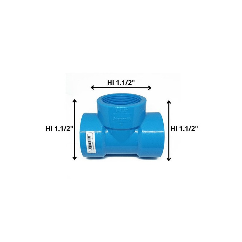 TEE PVC HI PRESION 1 1/2 X 1 1/2"