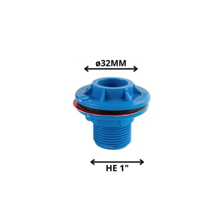 SALIDA ESTANQUE PVC PRESION 32 MM