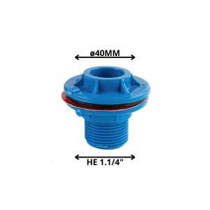SALIDA ESTANQUE PVC PRESION 40 MM