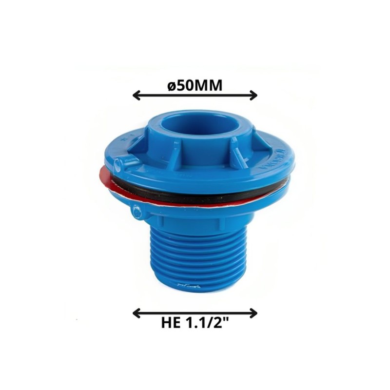 SALIDA ESTANQUE PVC PRESION 50 MM