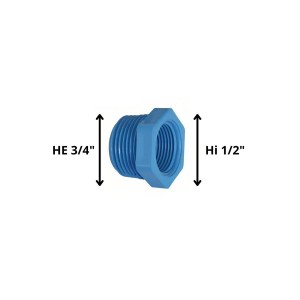 BUSHING PVC HE HI 3/4" X 1/2"