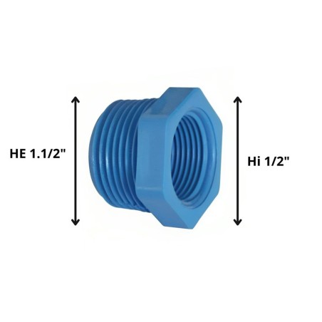 BUSHING PVC HE HI 11/2" X 1/2"