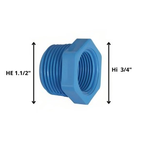 BUSHING PVC HE HI 11/2" X 3/4"