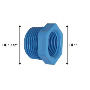 BUSHING PVC HE HI 11/2" X 1 "