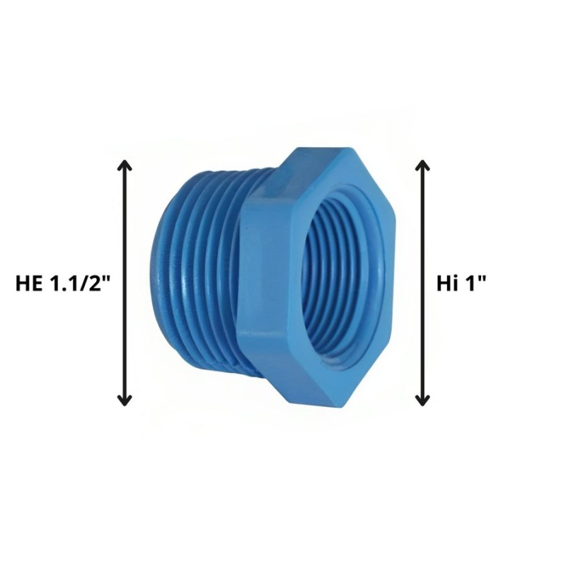 BUSHING PVC HE HI 11/2" X 1 "
