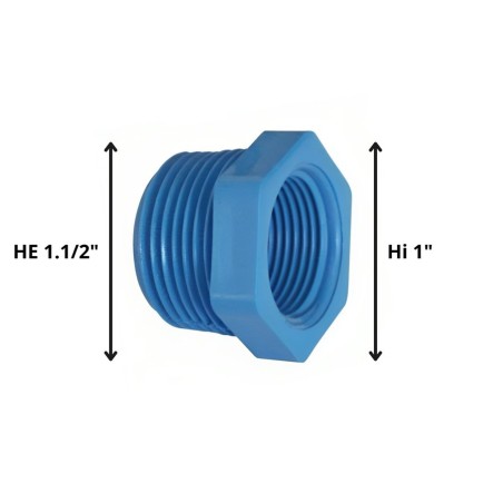 BUSHING PVC HE HI 11/2" X 1 "