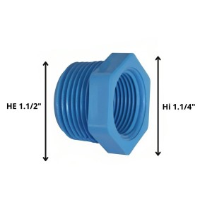 BUSHING PVC HE HI 11/2" X 11/4"
