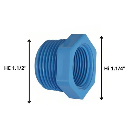 BUSHING PVC HE HI 11/2" X 11/4"