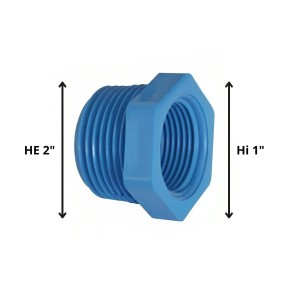 BUSHING PVC HE HI 2" X 1 "