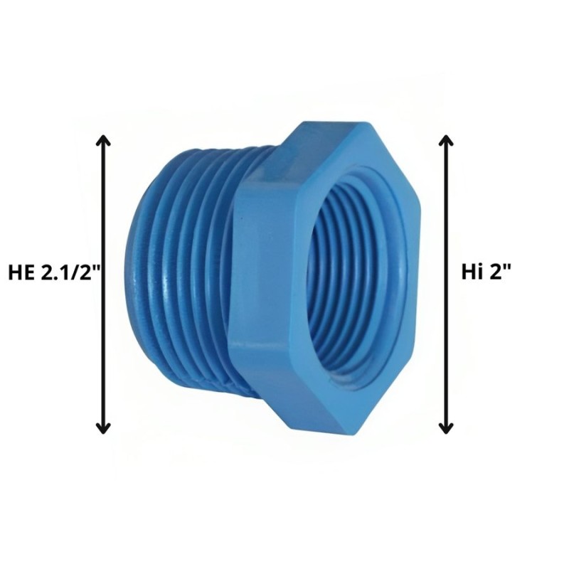 BUSHING PVC HE HI 21/2" X 2 "