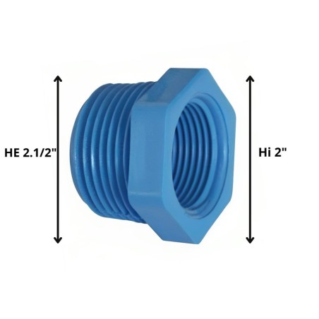 BUSHING PVC HE HI 21/2" X 2 "