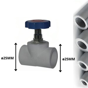 LLAVE POLIFUSION PASO 25 MM MANILLA PLASTICA REDON