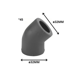 CODO POLIFUSION 45 X 32 MM