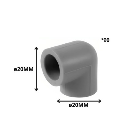 CODO POLIFUSION 90 X 20 MM